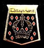 Renault Dauphine speld- geel zwart emaille, Verzenden, Nieuw, Transport, Speldje of Pin