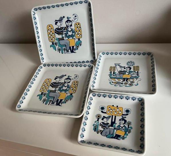 4- delig Servies Mosa Jef Schijns Jeunesse Div Schalen 60’s, Antiek en Kunst, Antiek | Servies los, Ophalen of Verzenden