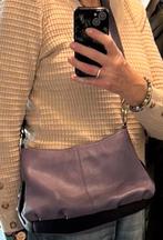 Mooie leren tas voor de kerst️, Overige merken, Paars, Ophalen of Verzenden, Zo goed als nieuw