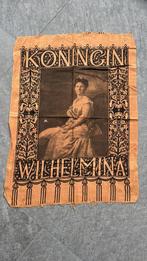 Oude bedrukte doek Koninging Wilhelmina, Ophalen of Verzenden, Gebruikt, Nederland, Overige typen