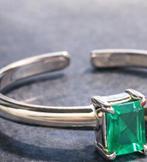 Natural emerald ring (Zambien - AAA gems), Ophalen of Verzenden, Zo goed als nieuw, Dame of Heer