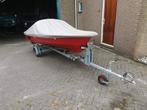 Vis boot met kanteltrailer en 6 pk Johnson motor, Watersport en Boten, Ophalen, Gebruikt