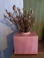 Leuke vierkante vaas, Overige kleuren, Aardewerk of Porselein, Ophalen of Verzenden, Zo goed als nieuw