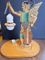 tafellamp indonesische wajangfiguur, Ophalen of Verzenden, Zo goed als nieuw, Indonesisch, Minder dan 50 cm