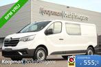 Renault Trafic 2.0dCi 150pk T30 L2H1 DC | 6-Zits | Carplay/A, Auto's, Voorwielaandrijving, 4 cilinders, Renault, Wit
