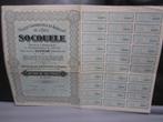 aandeel  socouele   CONGO   1956, Postzegels en Munten, Aandelen en Waardepapieren, Ophalen of Verzenden, 1950 tot 1970, Aandeel