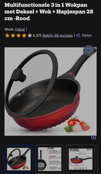 hapjes pan 3 in 1 alleen ophalen!!, Huis en Inrichting, Keuken | Potten en Pannen, Ophalen, Nieuw, Gietijzer, Koekenpan of Braadpan