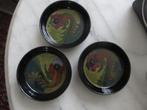 Drie Jugendstil Gouda glans plateel onderzetters, 1900, Antiek en Kunst, Antiek | Keramiek en Aardewerk, Ophalen of Verzenden