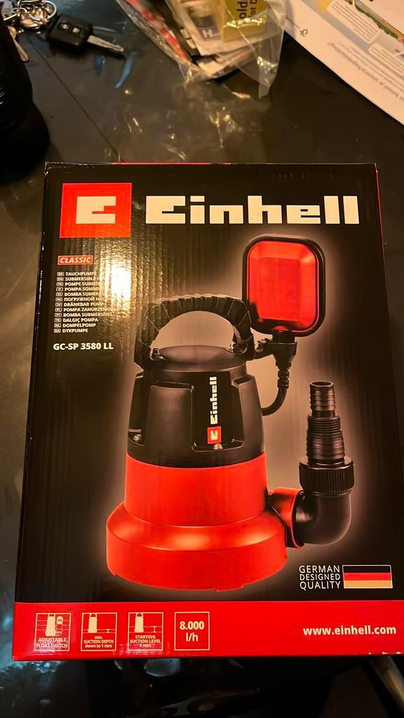 Einhell Dompelpomp Vlakzuiger GC-SP 3580 LL, Tuin en Terras, Waterpompen, Nieuw, Elektrisch, Dompelpomp, Ophalen of Verzenden