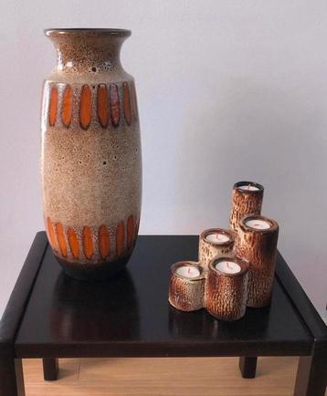 Vintage W. Gemany fatlava waxinelichthouder | jaren 70 beschikbaar voor biedingen