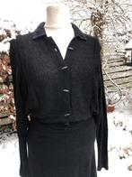 vintage mantelpak - blouclé - nieuw - 34 - Top Dress Seeler, Overige typen, Zwart, Nieuw, Ophalen of Verzenden