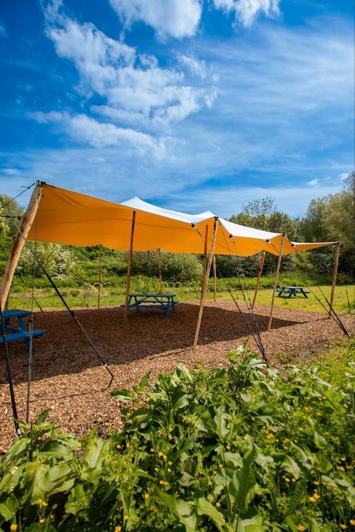 Stretchtent (10x6.5) te huur: €450,00!, Hobby en Vrije tijd, Overige Hobby en Vrije tijd, Zo goed als nieuw, Ophalen