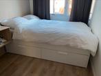 Ikea Brimnes bed 140x200cm, 140 cm, Wit, Zo goed als nieuw, Hout