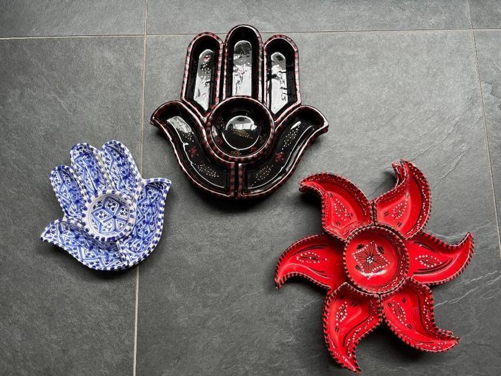 Marokkaanse schaal tapas hand van fatima fatma hamsa Oosters, Huis en Inrichting, Keuken | Servies, Zo goed als nieuw, Schaal of Schalen