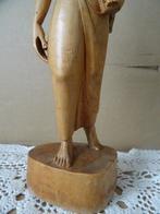 Indonesisch beeld vrouw met varken 25cm Bali of Sumatra 1970, Ophalen of Verzenden