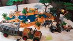 4827 safari met drinkplaats, jeep, quad, dieren., Kinderen en Baby's, Speelgoed | Playmobil, Complete set, Ophalen of Verzenden