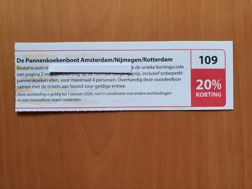 De Pannenkoekenboot Amsterdam / Nijmegen / Rotterdam, Tickets en Kaartjes, Kortingen en Cadeaubonnen, Drie personen of meer, Overige typen