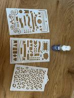 Nuvo glitterspray met sjablonen, Hobby en Vrije tijd, Knutselen, Ophalen of Verzenden, Zo goed als nieuw, Materiaal