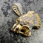 14k gouden panter hanger kop nieuw, Sieraden, Tassen en Uiterlijk, Kettinghangers, Ophalen of Verzenden