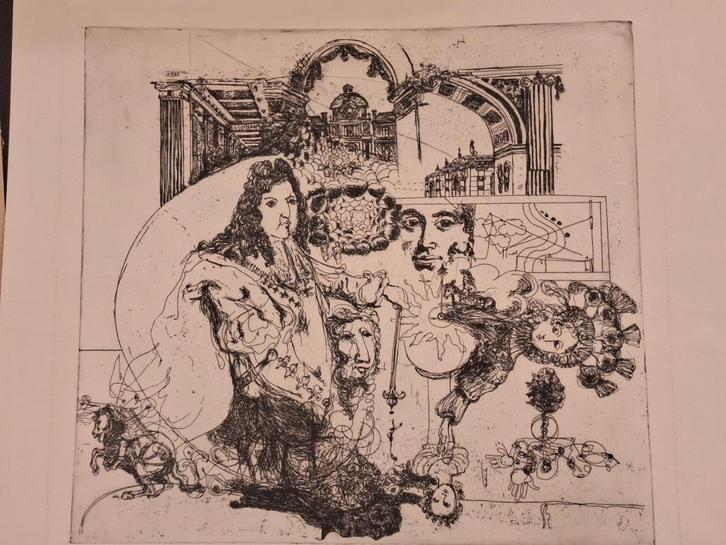 Ets Kunstwerk - Uniek en Intrigerend, Antiek en Kunst, Kunst | Etsen en Gravures, Ophalen of Verzenden