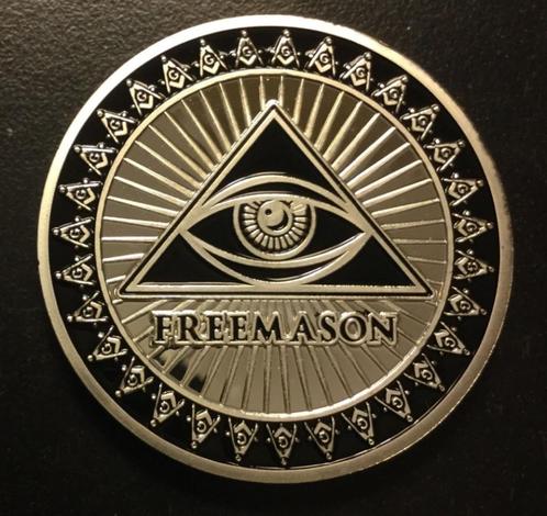 Gouden Vrijmetselarij Munt / Freemason Vrijmetselaar, Postzegels en Munten, Munten | Amerika, Losse munt, Verzenden