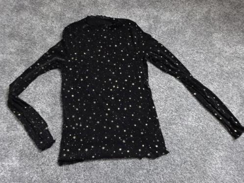 Zwarte top met gouden sterren / één maat (S t/m L) / NIEUW, Kleding | Dames, Tops, Nieuw, Zwart, Lange mouw, Ophalen of Verzenden