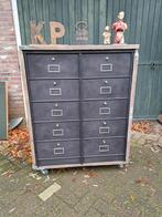 Industriële ladenkast dressoir in betonlook, Ophalen, Nieuw, 25 tot 50 cm, Minder dan 100 cm