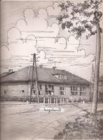 Grootegast Huishoudschool tekening Sievers 50/60er jaren, Ophalen of Verzenden