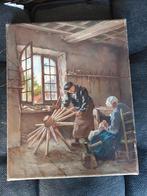 Oude olieverfschilderij van j Kaasschieter, Antiek en Kunst, Ophalen of Verzenden