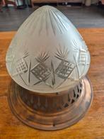 Antieke art deco plafonnière, Ophalen of Verzenden, Gebruikt, Glas