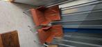 Leren stoel, Huis en Inrichting, Stoelen, Ophalen, Gebruikt, Metaal, Drie