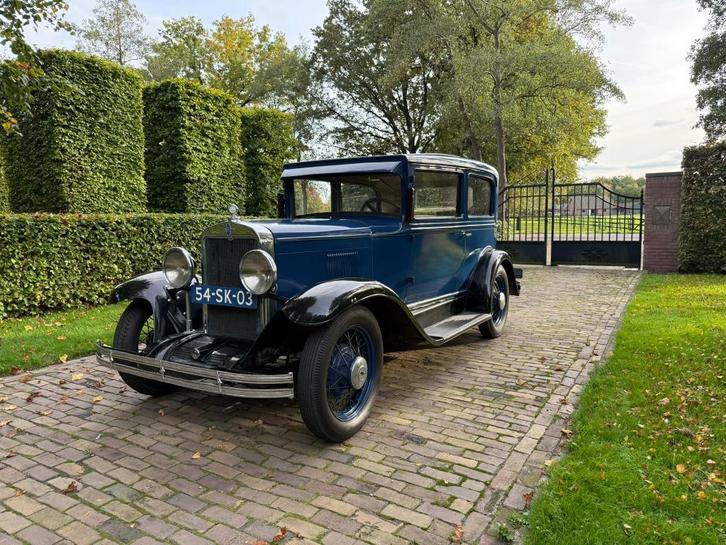Chevrolet Six 1929 6 cilinder, Auto's, Chevrolet, Particulier, Overige modellen, Benzine, Origineel Nederlands, Blauw, Beige, Stof