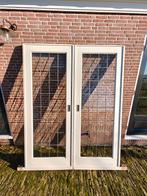 Zeer goede landelijke ensuite glas in lood schuifdeuren, Doe-het-zelf en Verbouw, Ophalen of Verzenden, Glas, Binnendeur, 200 tot 215 cm