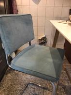 Barkruk, zuiver ridge rib blauw, Huis en Inrichting, Stoelen, Ophalen, Zo goed als nieuw, Blauw, Eén