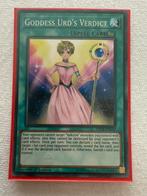 Goddess Urd's Verdict yugioh Super Rare, Ophalen of Verzenden, Nieuw, Losse kaart, Foil