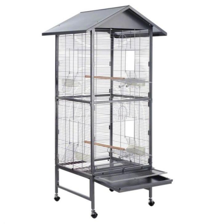 Kamervoliere Paradiso antraciet, Dieren en Toebehoren, Vogels | Hokken en Kooien, Vogelkooi, Ophalen of Verzenden