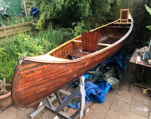 Houten kano (Canadese canoe), Watersport en Boten, Kano's, Zo goed als nieuw, Ophalen of Verzenden
