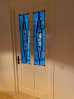 Glas in lood loopdeur, Doe-het-zelf en Verbouw, Ophalen, Gebruikt, 80 tot 100 cm, 215 cm of meer