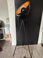 Industriële staande lamp zwart goud, Huis en Inrichting, Lampen | Vloerlampen, Ophalen, Gebruikt, Metaal, 150 tot 200 cm