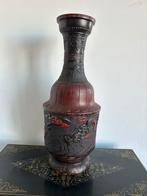 Unieke Chinese cinnabar drakenvaas, prachtig gedecoreerd, Ophalen of Verzenden