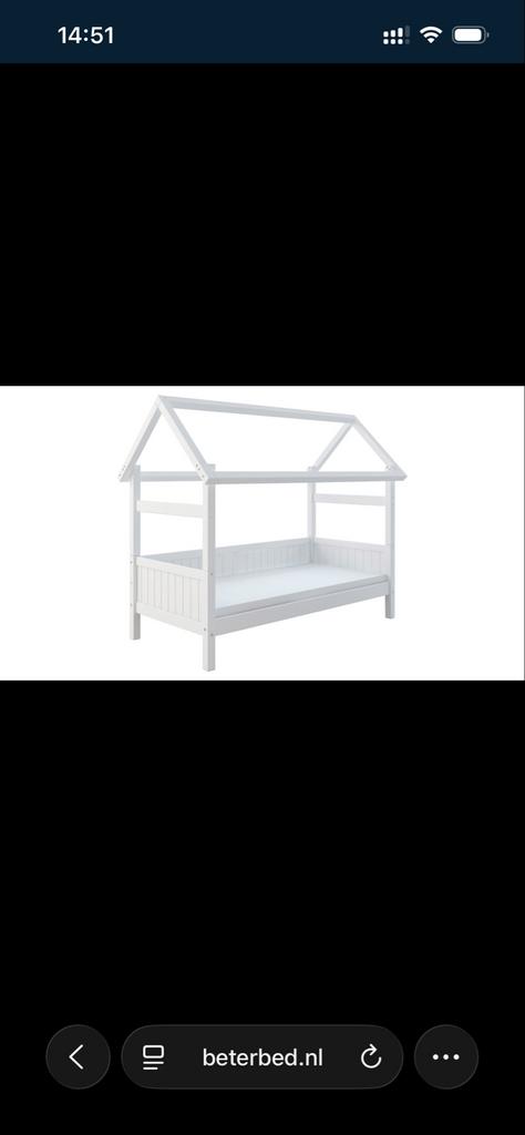 Bedbank Puck met Huisje 90x200, Ophalen, Gebruikt, 90 cm, Eenpersoons
