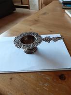 Theezeefje DE  verzilverd niet gepoetst, Huis en Inrichting, Woonaccessoires | Dienbladen, Ophalen, Zo goed als nieuw, Ovaal, Metaal