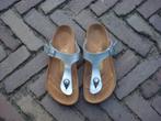 GRATIS VERZENDEN ZILVEREN GIZEH BIRKENSTOCKS MT 39, Slippers, Overige kleuren, Zo goed als nieuw, Verzenden