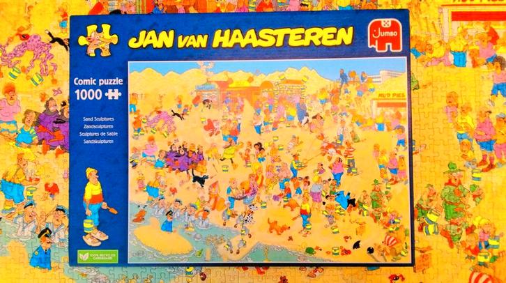 Jan van Haasteren, Zandsculpturen, 1000 stukjes, e.v.a., Hobby en Vrije tijd, Denksport en Puzzels, Zo goed als nieuw, Legpuzzel