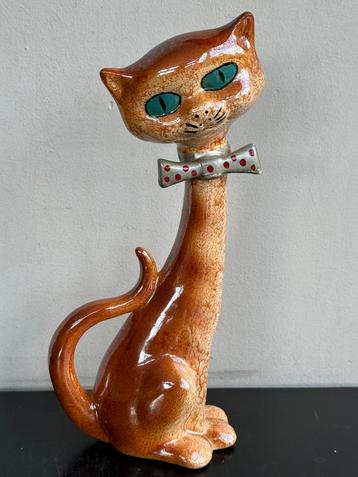 Oude Lange nek Poes / Kat beeld 26.5 cm beschikbaar voor biedingen