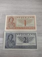 Setje Prachtige muntbiljetten 1949, 1 en 2,5 gulden Juliana, Ophalen of Verzenden