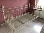 Ikea metalen spijlen bed 90 x 200 cm, Ophalen, 90 cm, Eenpersoons, Beige