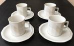 Set 4 mooie Kop Schotels WINTERLING wit goud lijntje Koffie, Ophalen of Verzenden, Zo goed als nieuw, Porselein, Kop en/of schotel