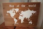 Houten wanddecoratie – Map of the World, Huis en Inrichting, Ophalen, Zo goed als nieuw