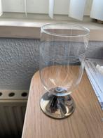 Antiek bierglas verzilverde voet, Verzamelen, Glas en Borrelglaasjes, Ophalen of Verzenden, Gebruikt, Bierglas